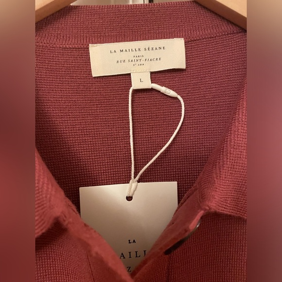 SOLD Sezane Betty Cardigan Rosewood - Picture 6 of 8